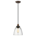 Baskin 1 Light Pendant - Aged Brass/Dark Weathered Zinc