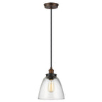 Baskin 1 Light Pendant - Aged Brass/Dark Weathered Zinc