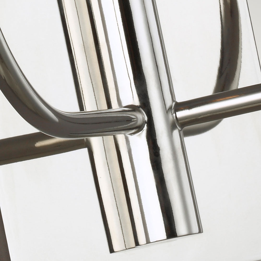 Brianna 2-Light Wall Light (Polished Nickel & White Linen)