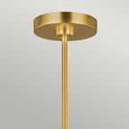 Brianna 9-Light Chandelier (Burnished Brass & White Linen)