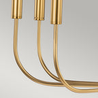 Brianna 9-Light Chandelier (Burnished Brass & White Linen)