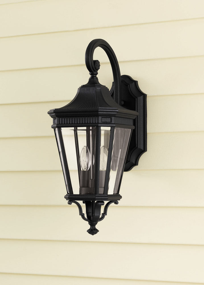 Cotswold Lane 2-Light Medium Black Wall Lantern