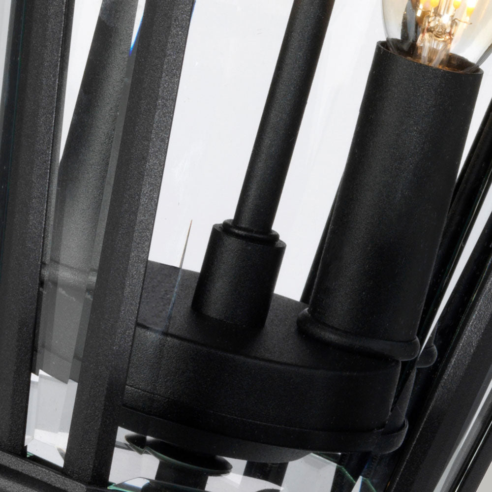 Cotswold Lane 2-Light Medium Black Pedestal Lantern