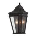 Cotswold Lane 2 Light Half Wall Lantern - Black