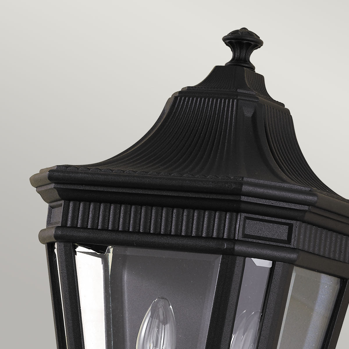 Cotswold Lane 2 Light Half Wall Lantern - Black