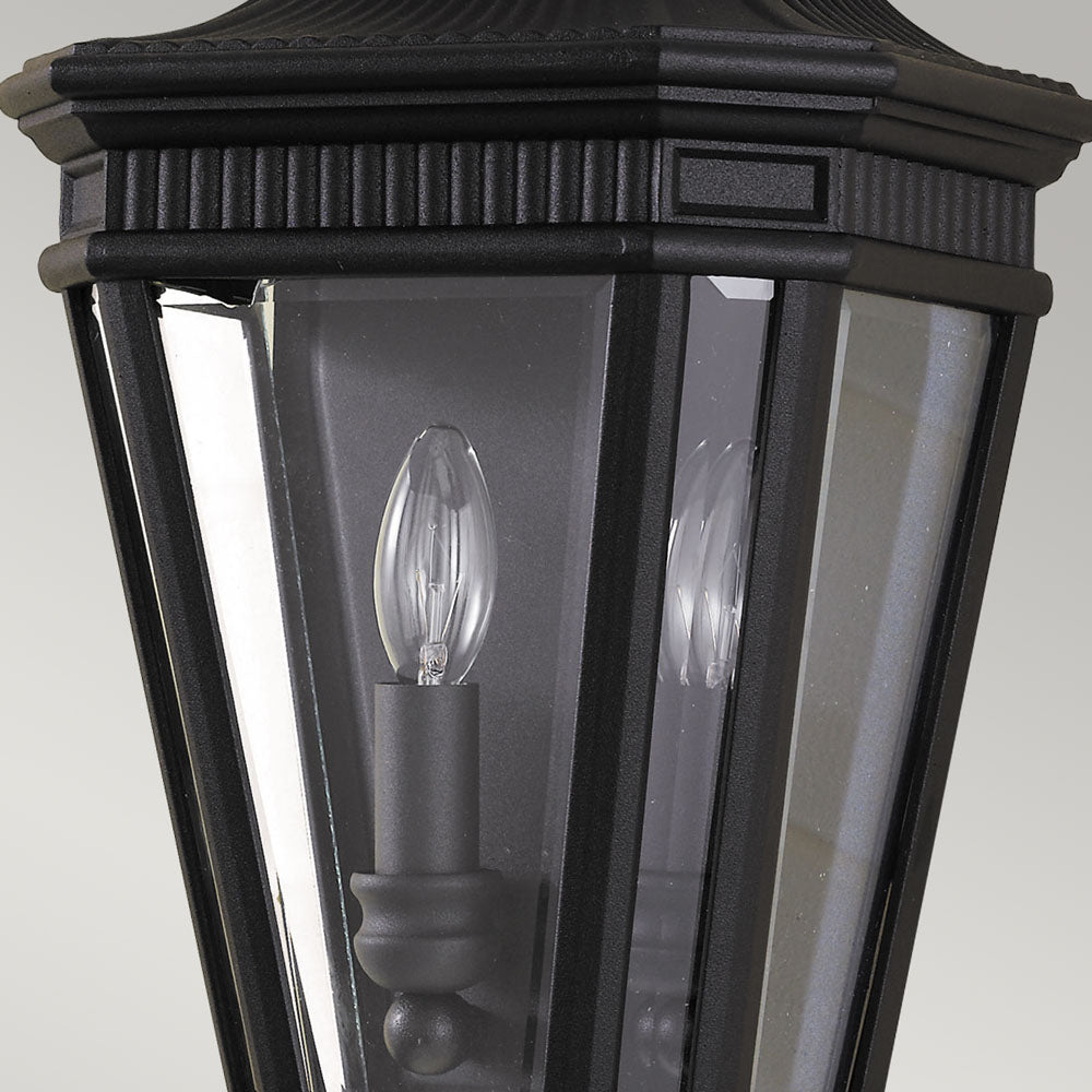 Cotswold Lane 2 Light Half Wall Lantern - Black