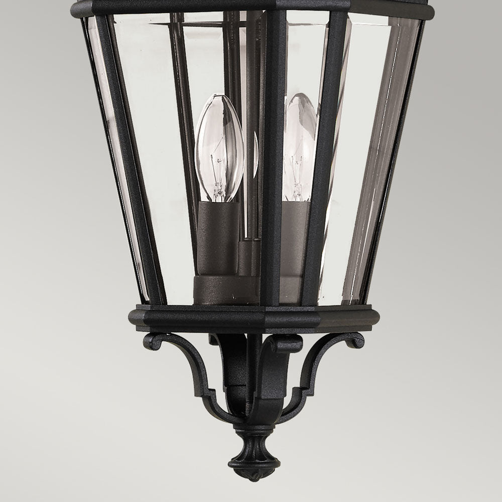 Cotswold Lane 2 Light Medium Chain Lantern - Black