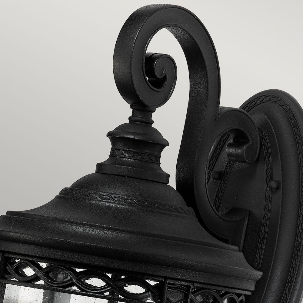 English Bridle 3 Light Large Wall Lantern - Black
