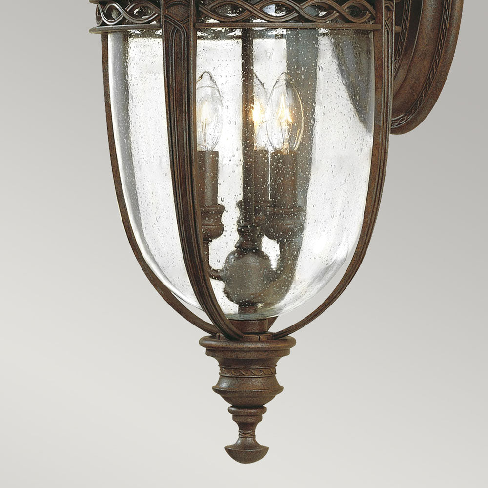 English Bridle 3 Light Large Wall Lantern - British Bronze