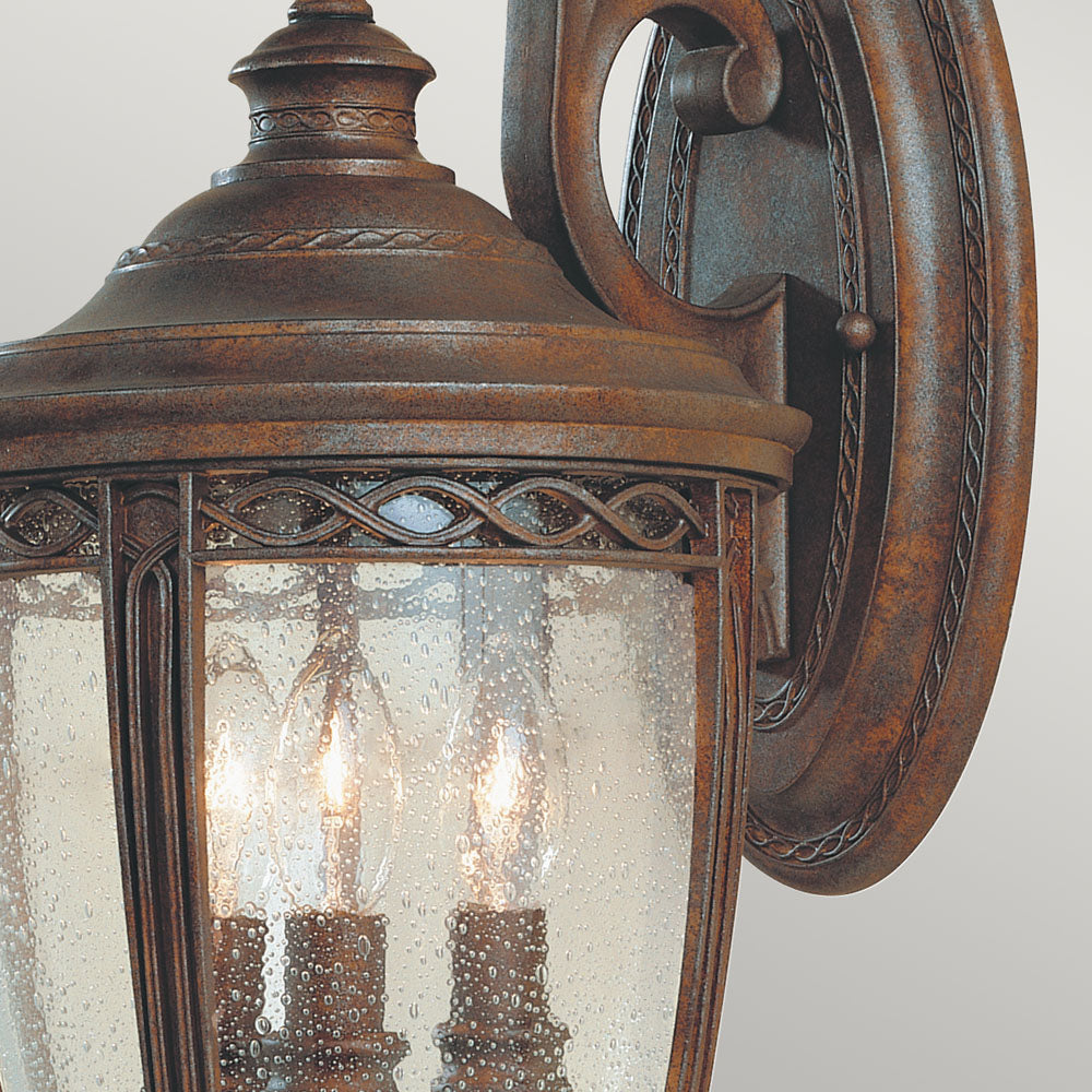 English Bridle 3 Light Medium Wall Lantern - British Bronze