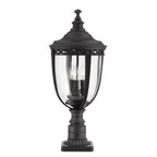 English Bridle 3 Light Large Pedestal - Black