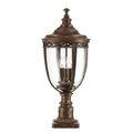 English Bridle 3 Light Large Pedestal - British Bronze