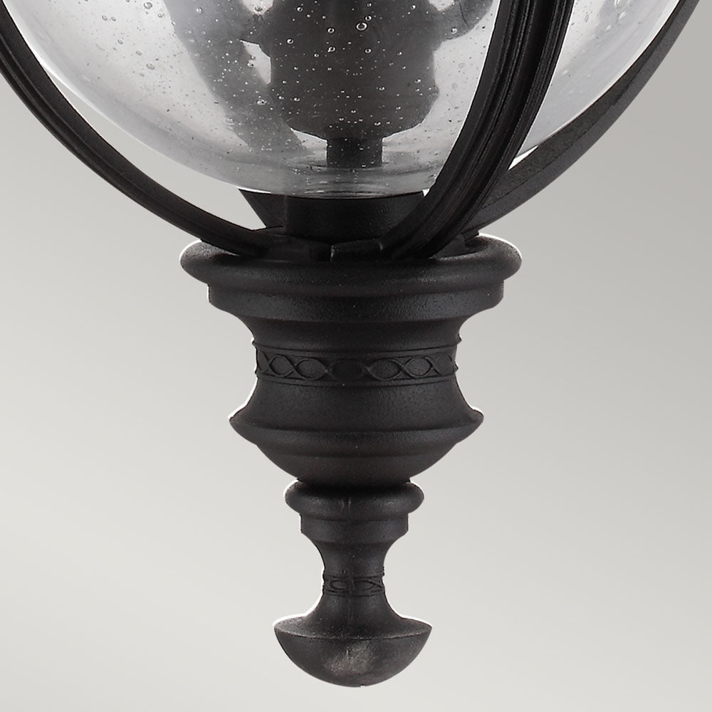 English Bridle 3 Light Large Chain Lantern - Black