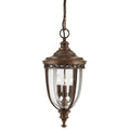 English Bridle 3 Light Large Chain Lantern - British Bronze
