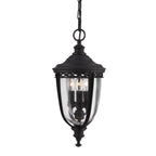 English Bridle 3 Light Medium Chain Lantern - Black