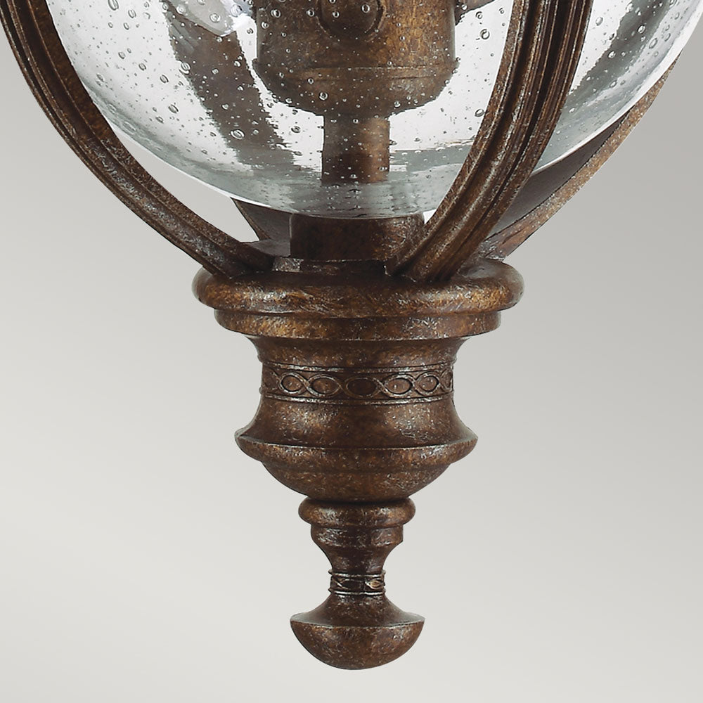 English Bridle 3 Light Medium Chain Lantern - British Bronze