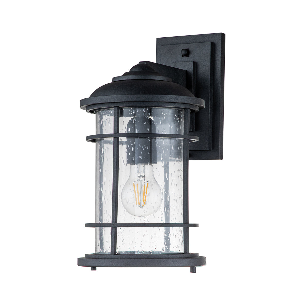 Lighthouse 1 Light Medium Wall Lantern Black