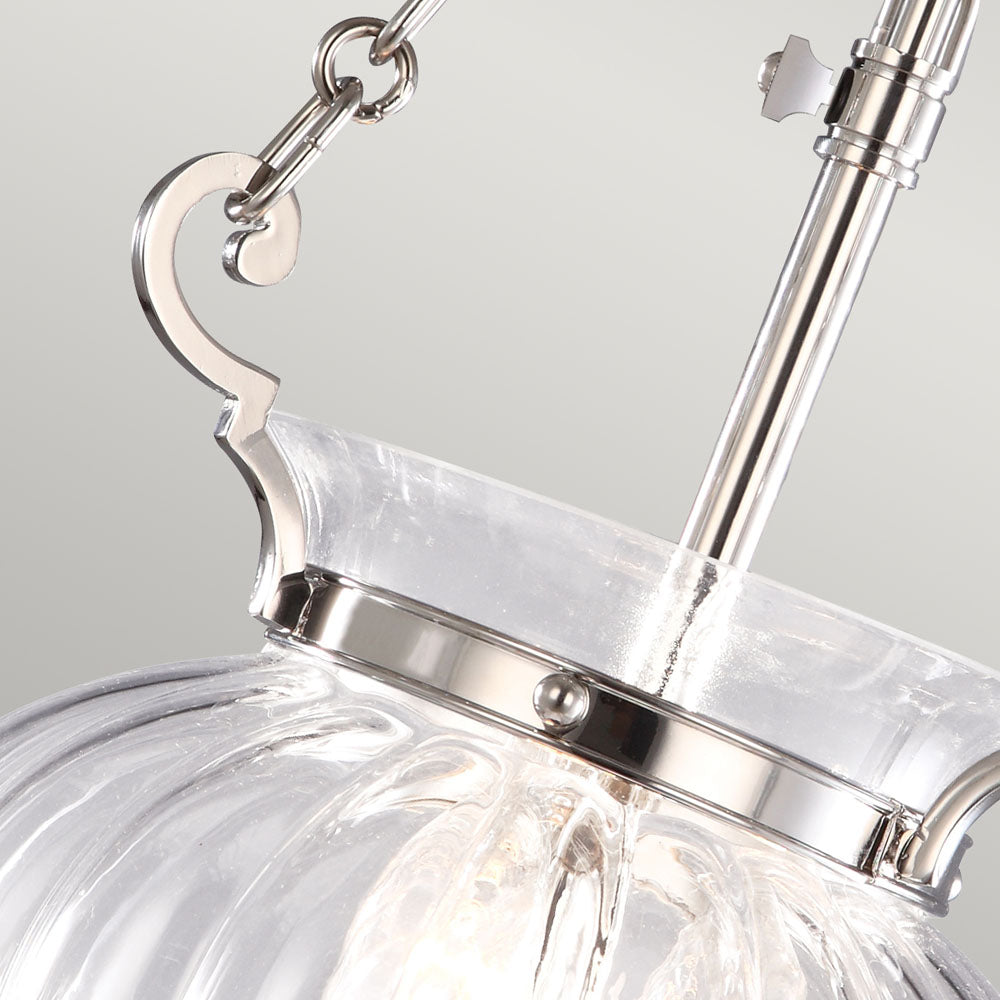 Finsbury Park Polished Nickel Pendant Light (Small)