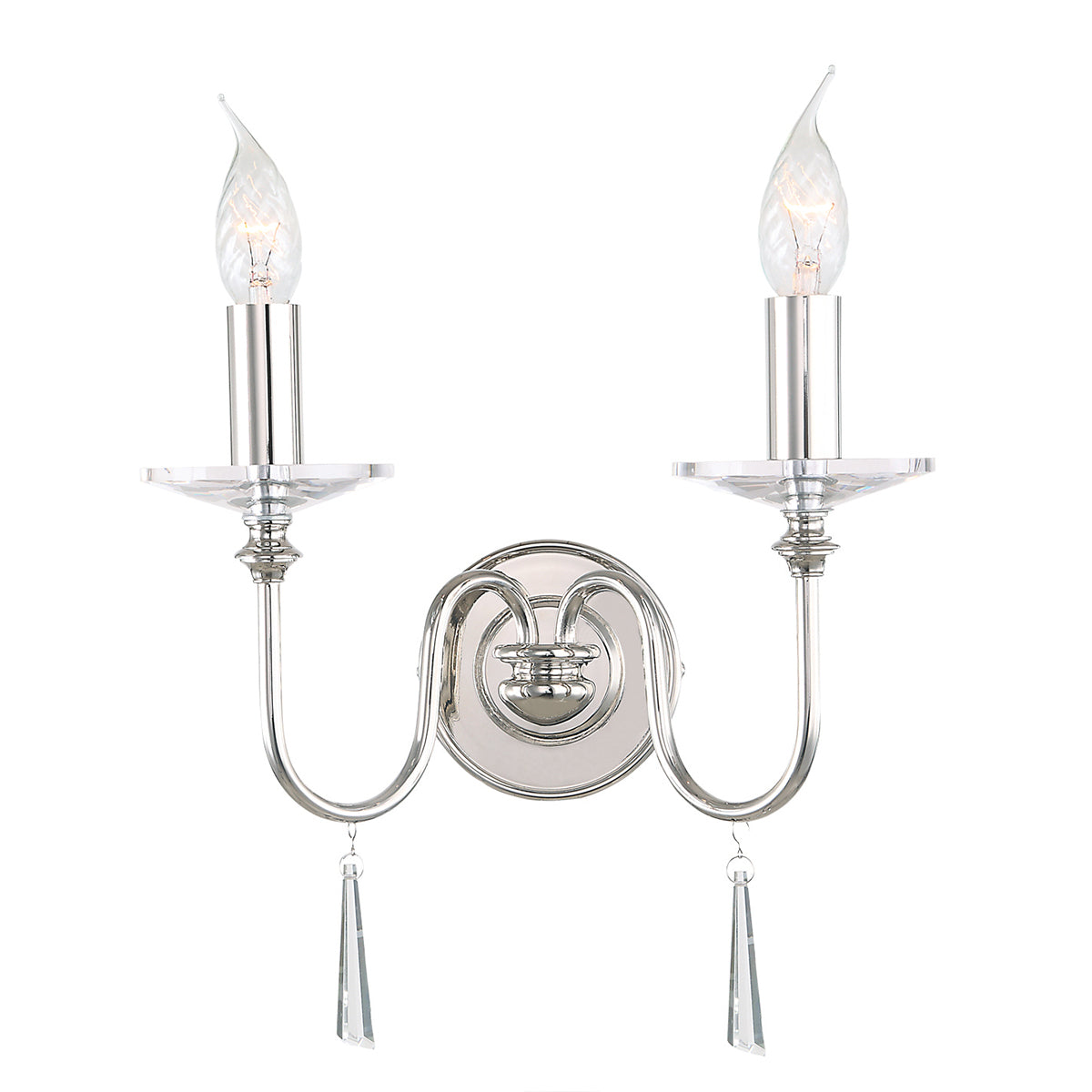 Finsbury Park 2-Light Polished Nickel Wall Light