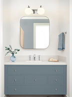 Globe  2lt Wall Light polished nickel with matt opal glass