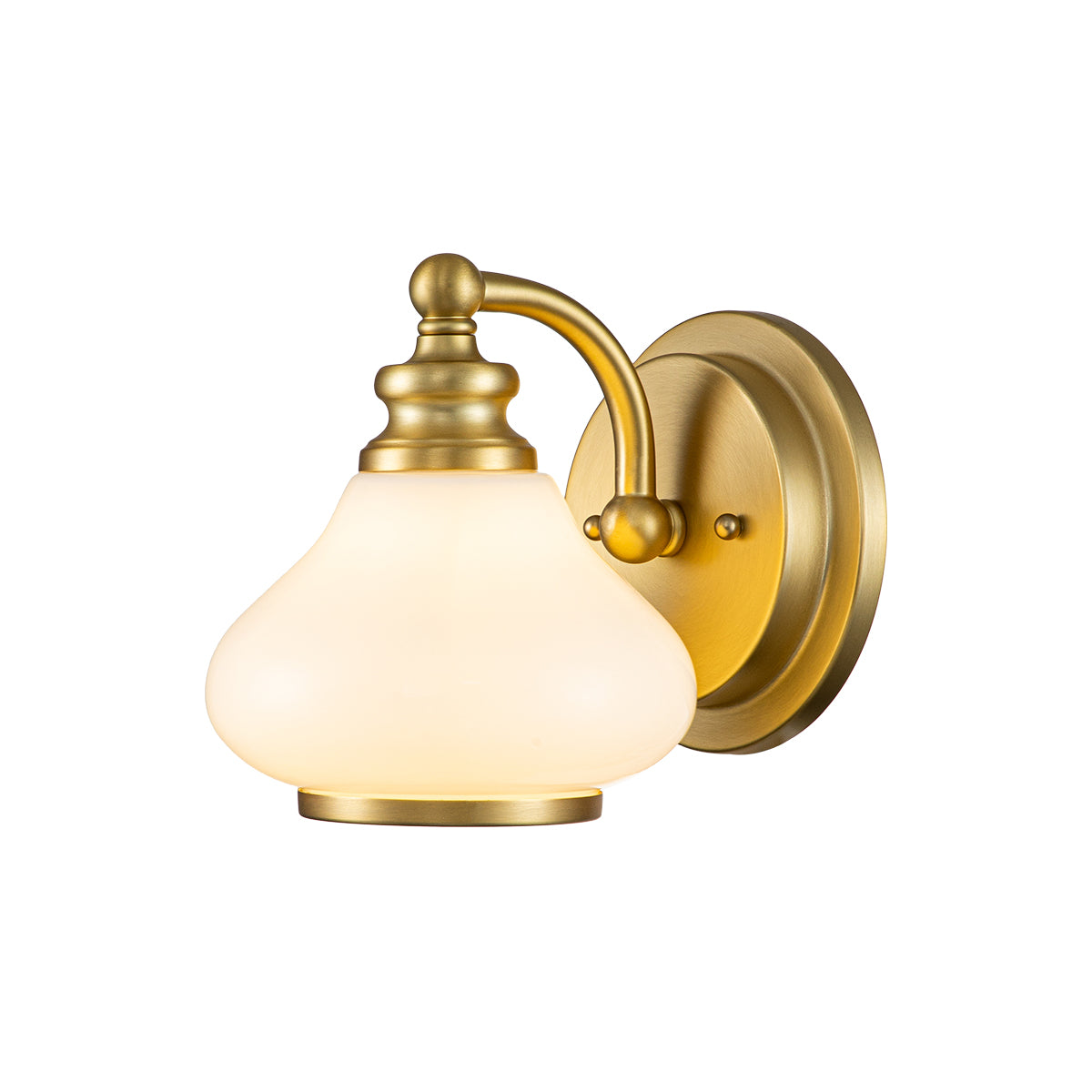 Ainsley 1-Light Bathroom Wall Light (Burnished Brass)