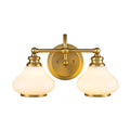 Ainsley 2-Light Bathroom Wall Light (Burnished Brass)