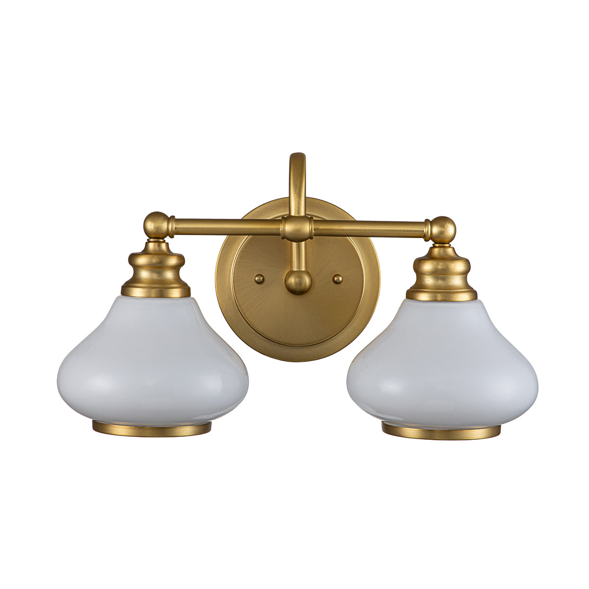 Ainsley 2-Light Bathroom Wall Light (Burnished Brass)