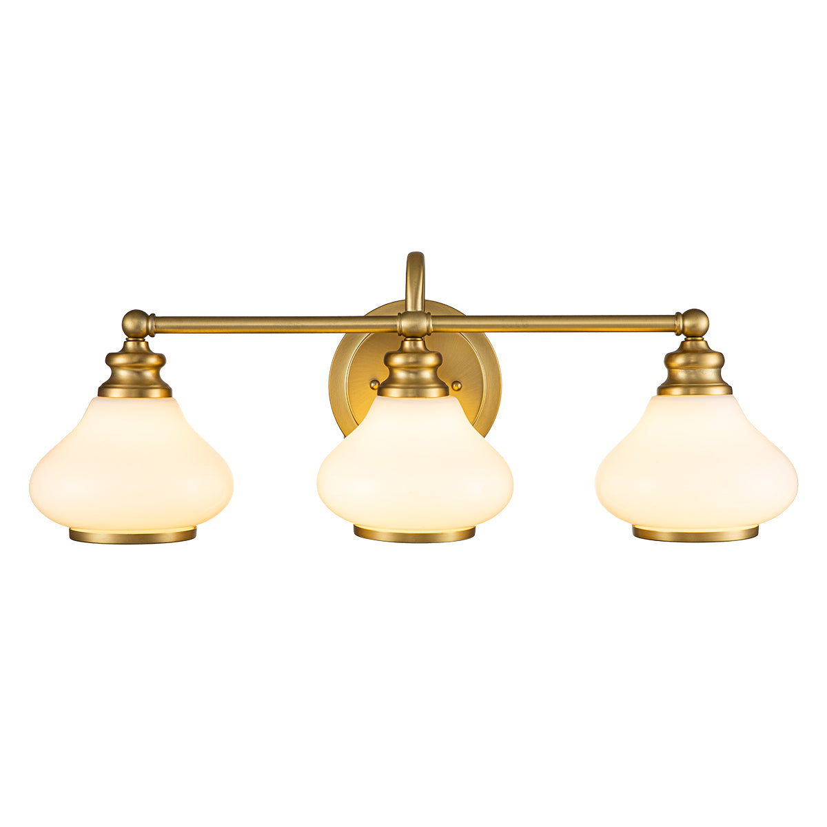 Ainsley 3-Light Bathroom Wall Light (Burnished Brass)