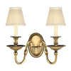 Cambridge 2-Light Wall Light (Solid Brass)