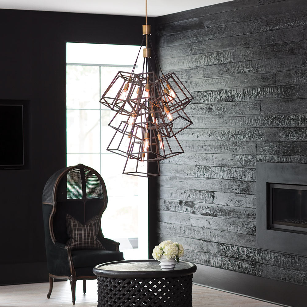 Fulton 13-Light Large Foyer Chandelier (Industrial Style)