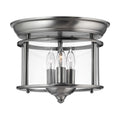 Gentry 3-Light Flush Mount Ceiling Light (Pewter Finish)