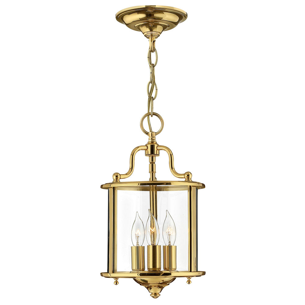 Gentry 3-Light Small Chandelier (Polished Brass)