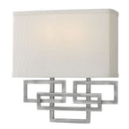 Lanza 2-Light Wall Sconce (Modern Design, Antique Nickel Finish)