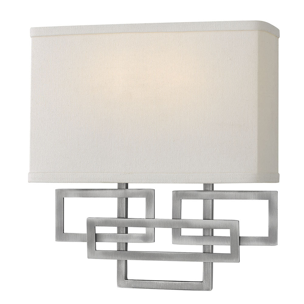 Lanza 2-Light Wall Sconce (Modern Design, Antique Nickel Finish)