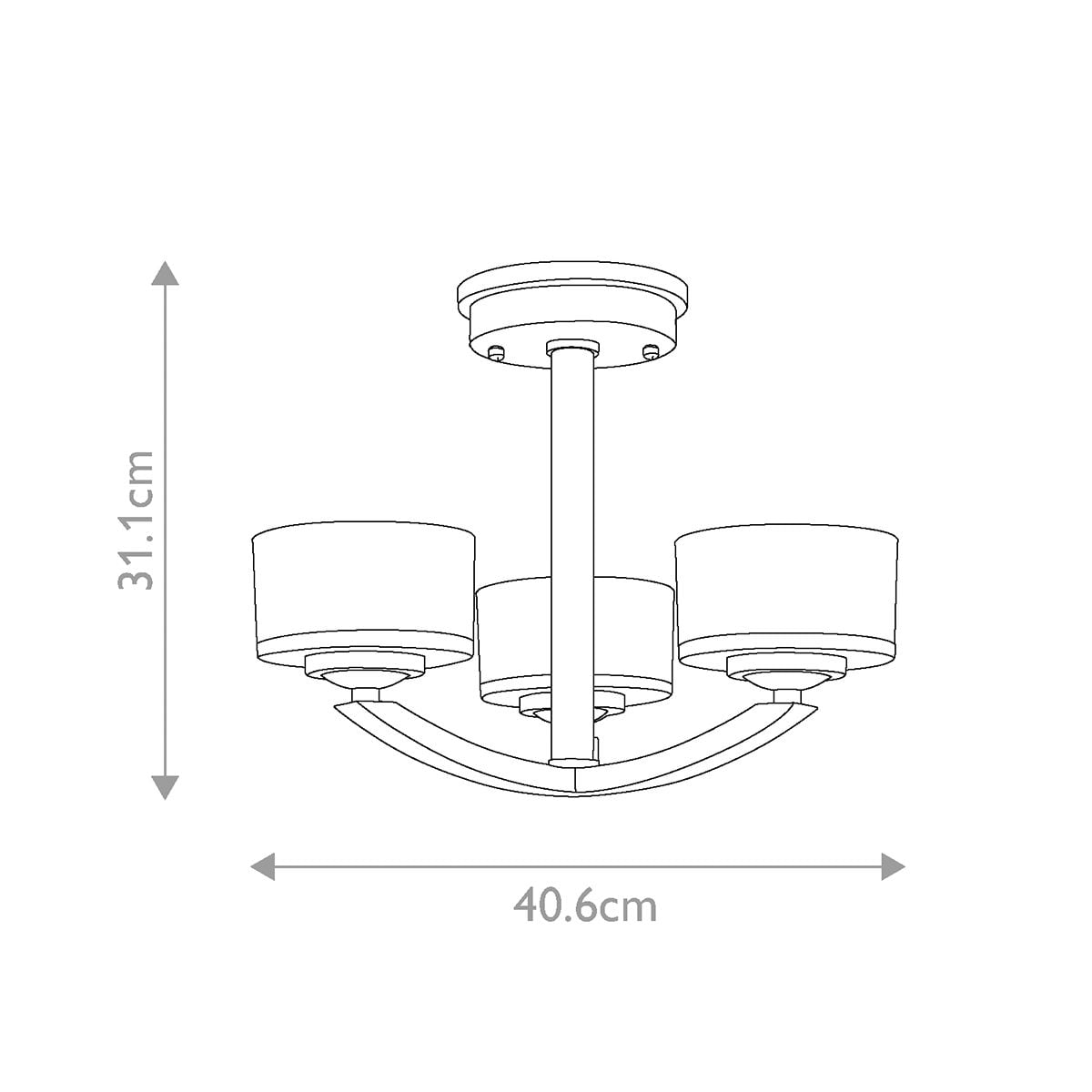 Meridian 3 Light Semi-Flush 1