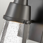 Miles 1-Light Outdoor Wall Lantern (Black Coastal Finish)