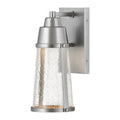 Miles Outdoor Wall Lantern (Satin Nickel & Clear Glass)