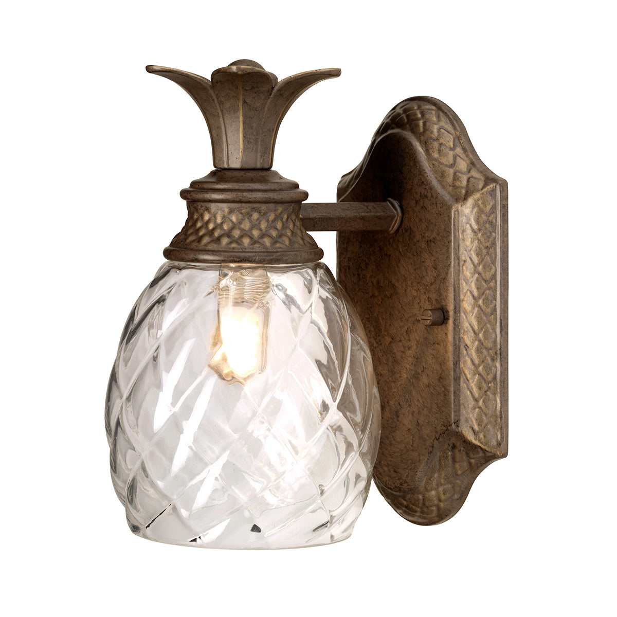 Plantation 1-Light Bathroom Wall Sconce (Pearl Bronze)