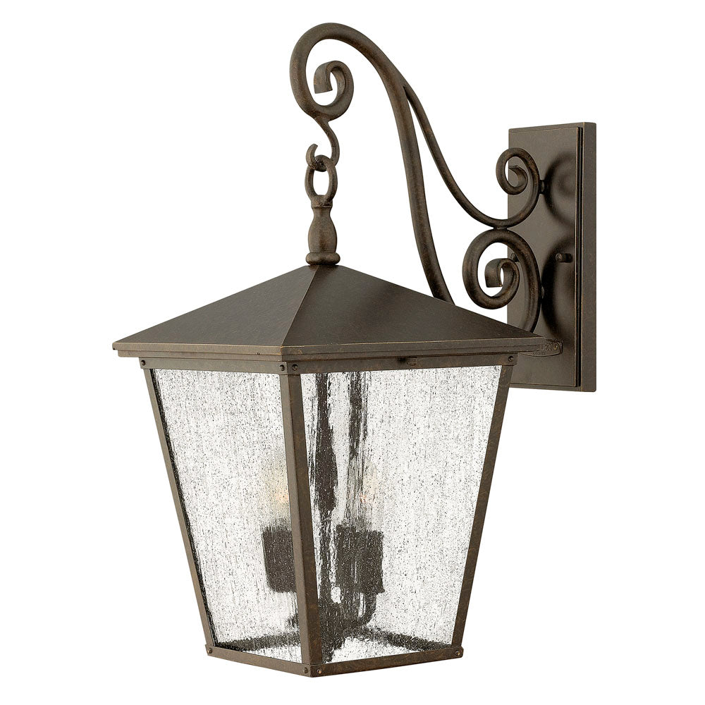 Trellis 4-Light Large Wall Lantern (Regency Bronze & Seedy Glass)