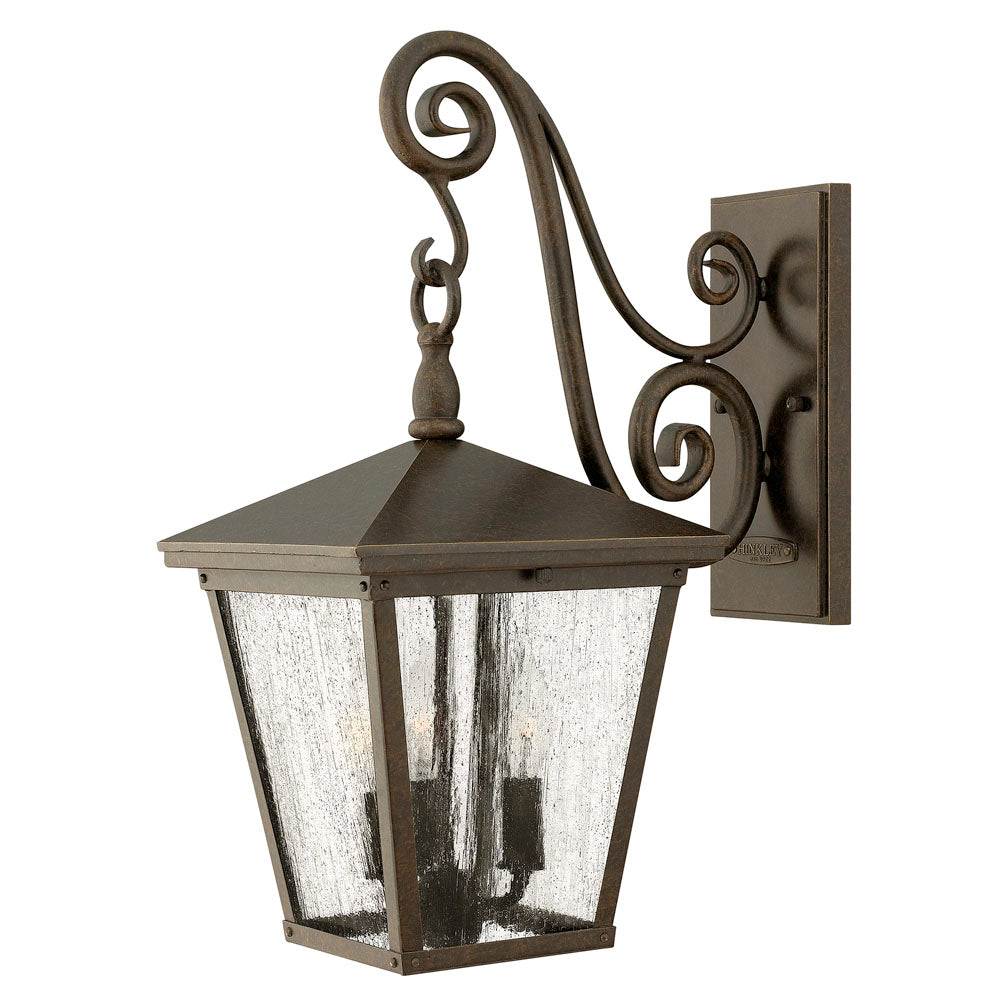 Trellis 3-Light Medium Wall Lantern (Regency Bronze & Seedy Glass)
