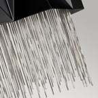 Zuma 3-Light Wall Sconce (Satin Black & Silver Chain)