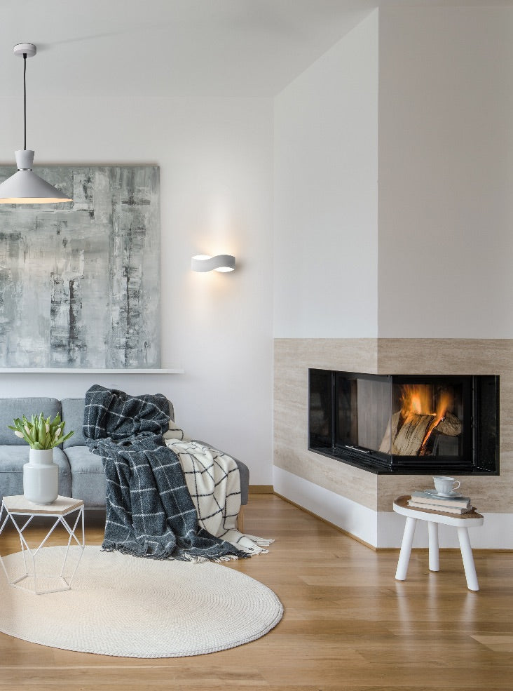 Infinity Matt White LED Wall Light