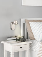 Iris 1lt Satin Nickel LED Wall Light