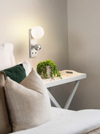 Iris 2lt Satin Nickel LED Wall Light