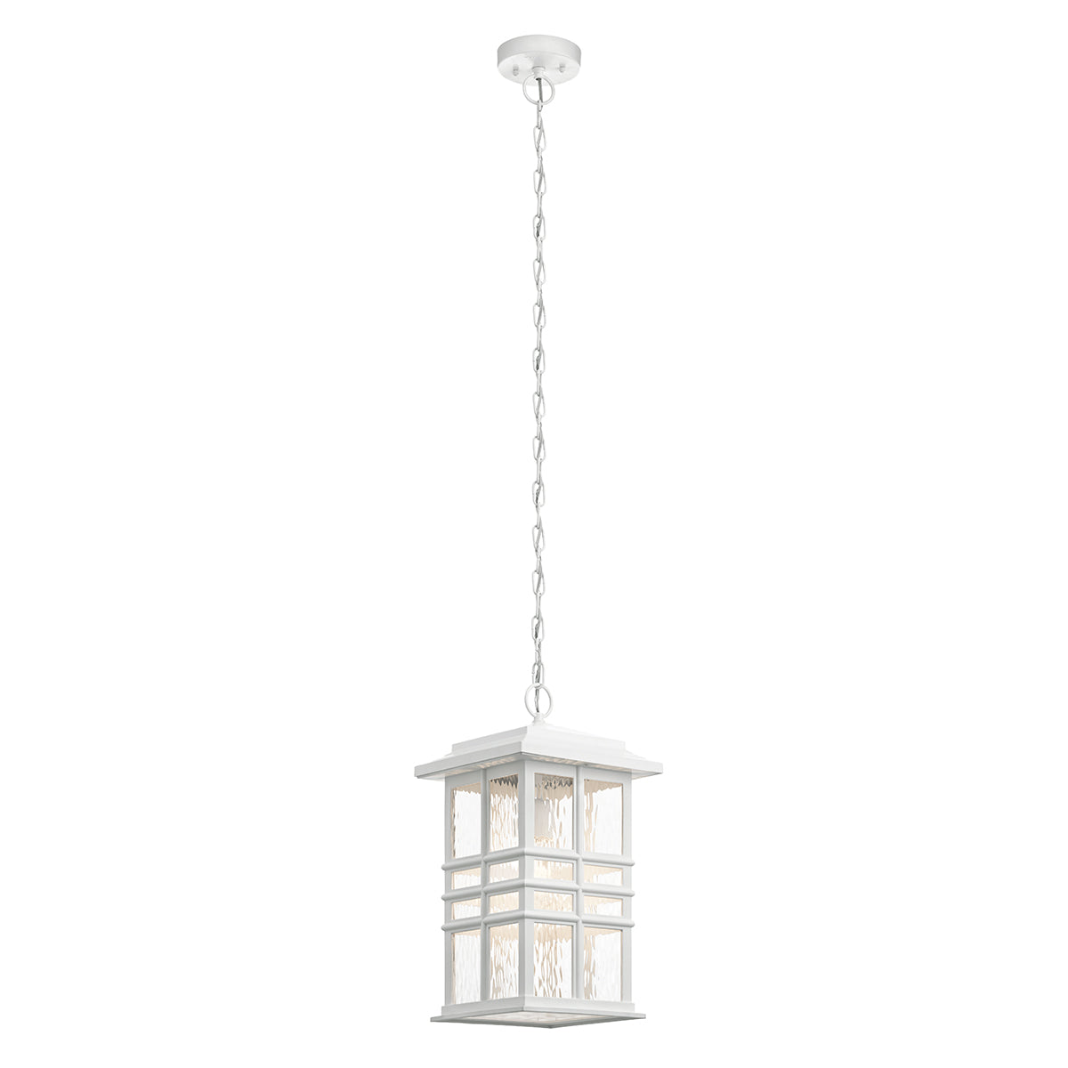 Beacon Square 1 Light Chain Lantern White