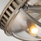 Halleron 3 Light Ceiling Flush Bronze