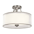 Lacey 3 Light Semi-Flush Mount - Antique Pewter