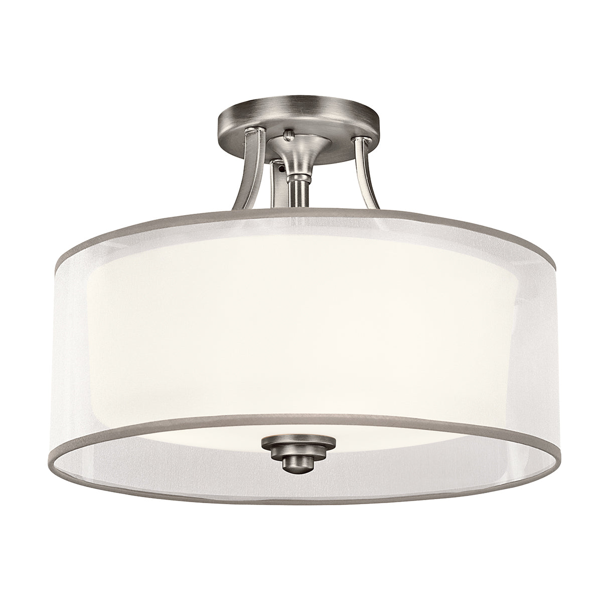 Lacey 3 Light Semi-Flush Mount - Antique Pewter