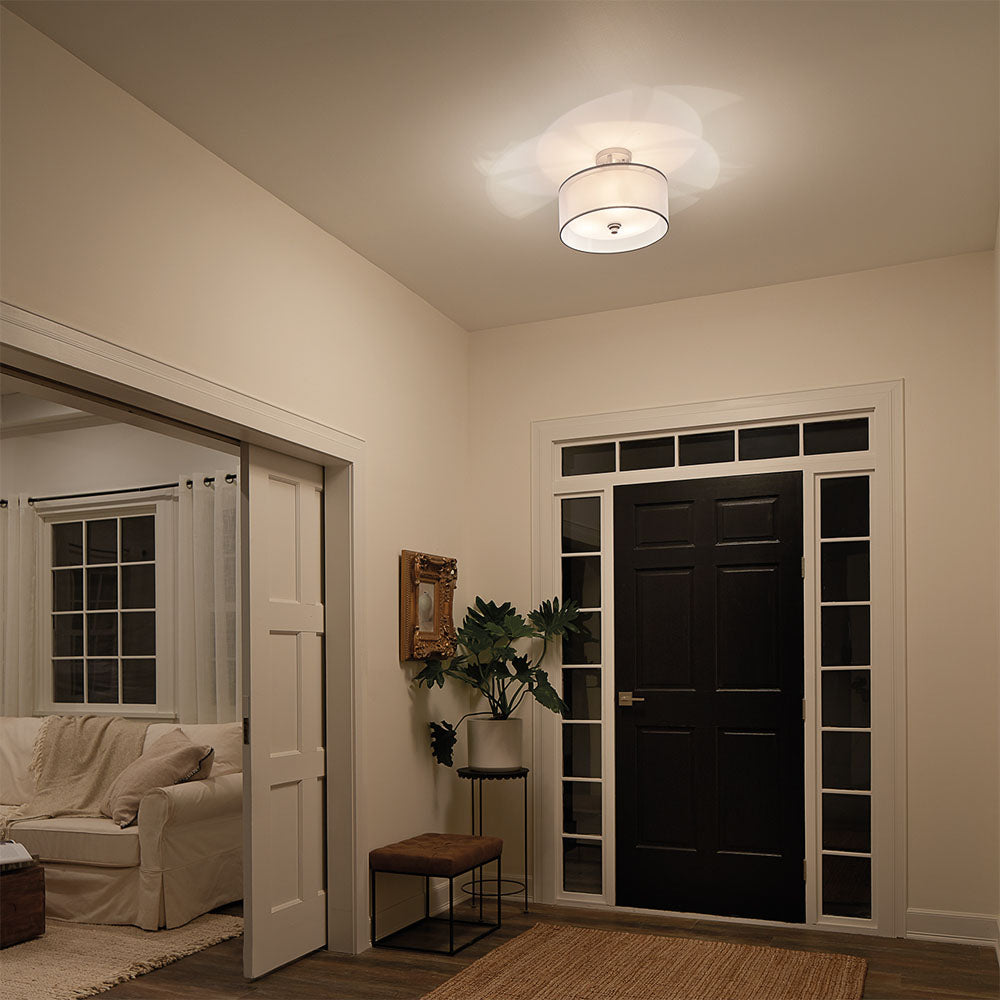 Lacey 3 Light Semi-Flush Mount - Antique Pewter