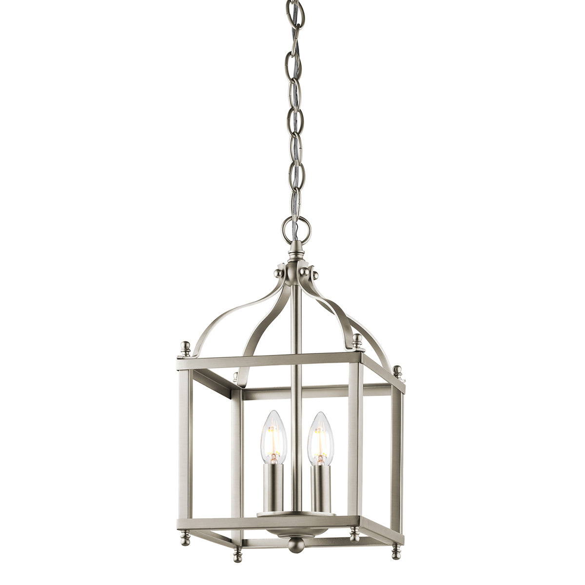Larkin 2 Light Small Pendant - Brushed Nickel